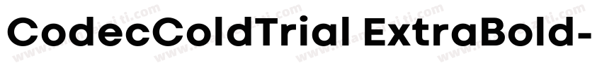 CodecColdTrial ExtraBold字体转换
